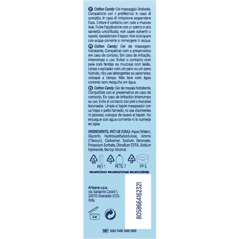 CONTROL Sockervadd Massagegel 3 i 1 200 ml