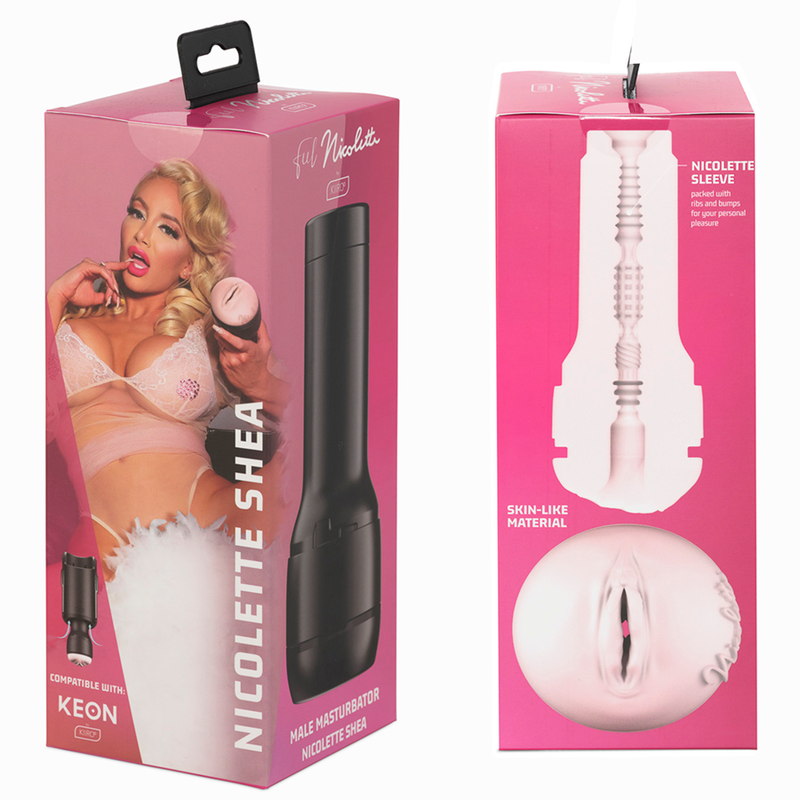 KIIROO KEON och Feel Nicolette Shea Stroker med Aqua Quality Lubricant 50 ml