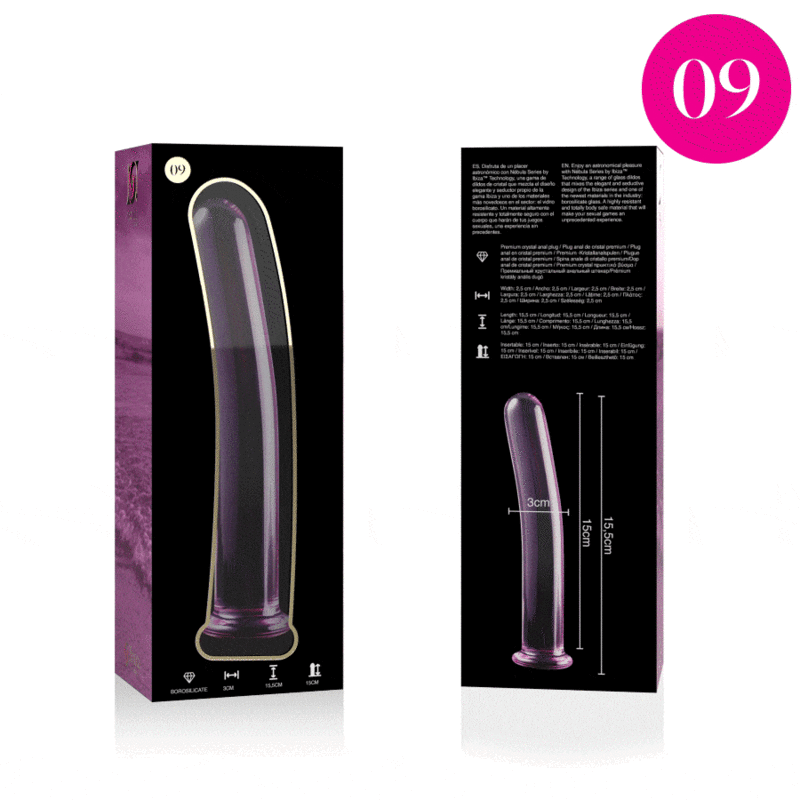 NEBULA SERIES BY IBIZA Model 9 dildo i borosilikatglas rosa