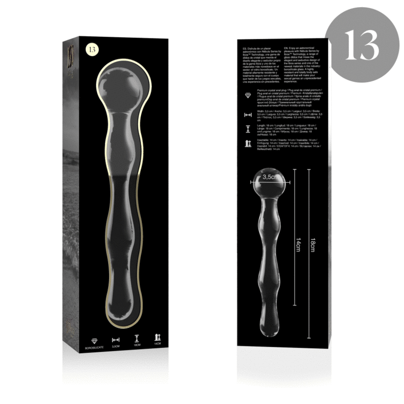 NEBULA SERIES BY IBIZA Model 13 dildo i borosilikatglas 18 cm