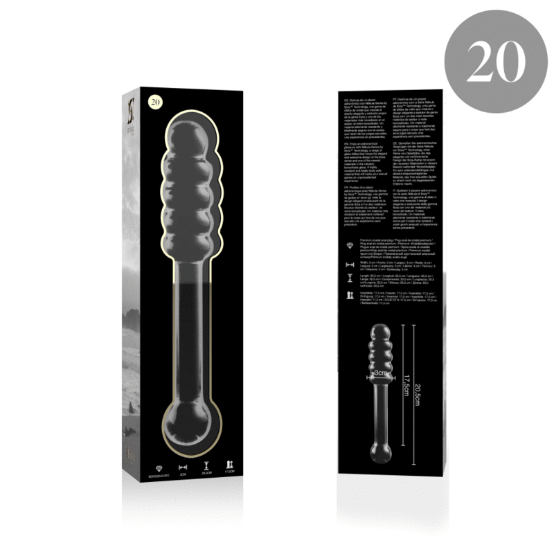 NEBULA SERIES BY IBIZA - Model 20 dildo i klart borosilikatglas