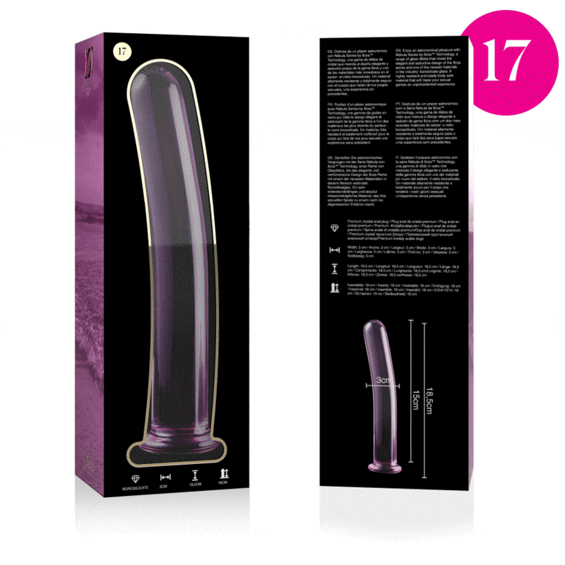 NEBULA SERIES BY IBIZA Model 17 dildo i rosa borosilikatglas