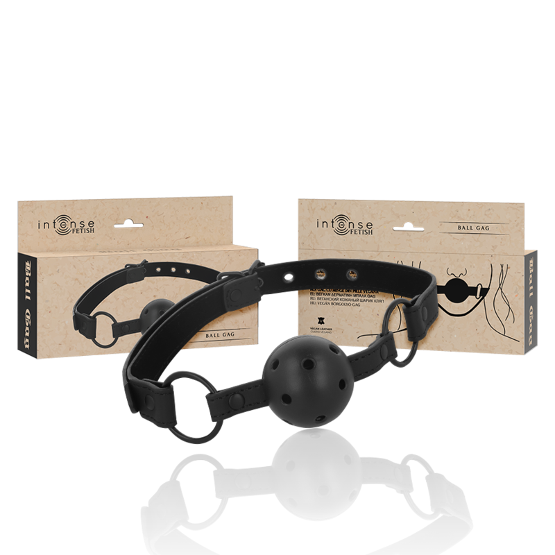 INTENSE - FETISH VEGANSK LÄDER BALL GAG