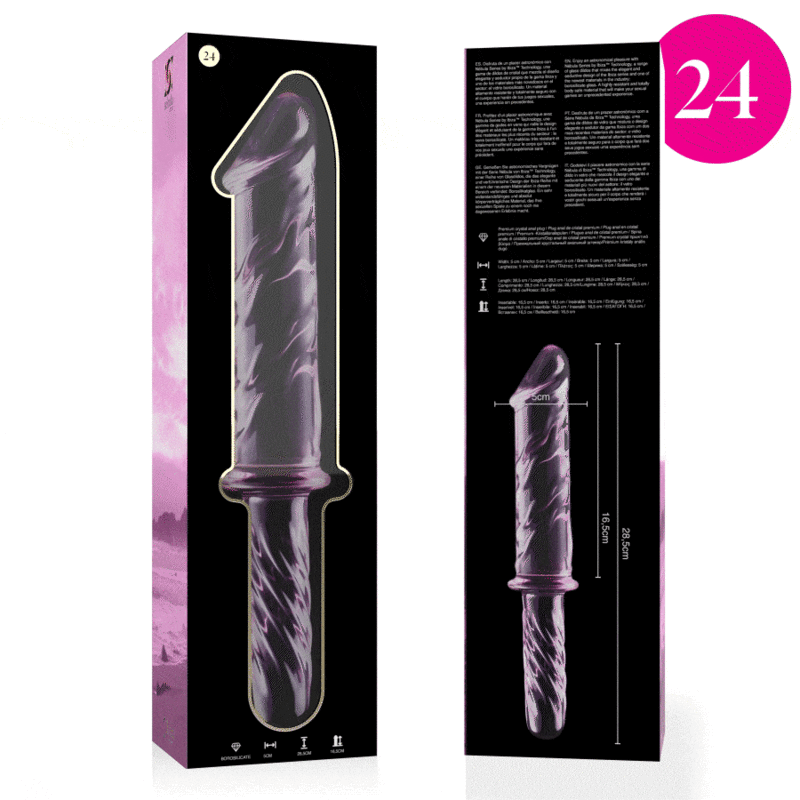 NEBULA SERIES BY IBIZA - Dildo i borosilikatglas rosa 28.5 cm