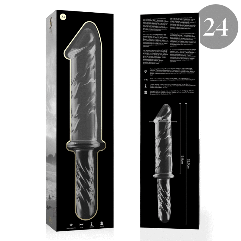 NEBULA SERIES BY IBIZA Model 24 dildo i borosilikatglas, 28,5 cm