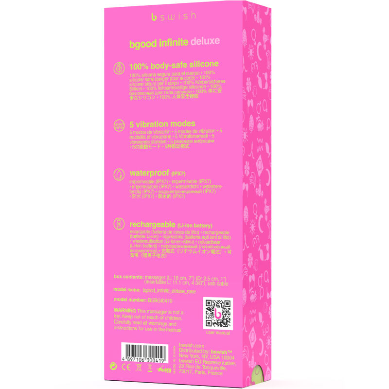 B SWISH BGOOD INFINITE DELUXE vibrator i rosa silikon