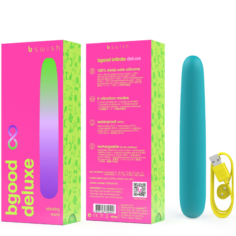 Bgood Infinite Deluxe vibrator i blå silikon