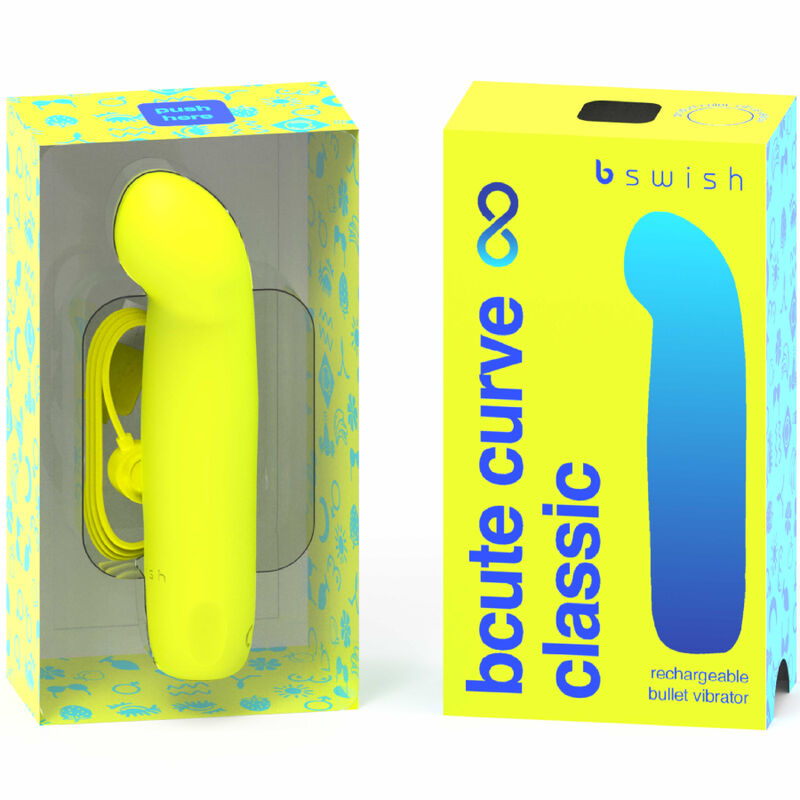 Bcute Curve Infinity Classic återladdningsbar silikonvibrator i gul färg