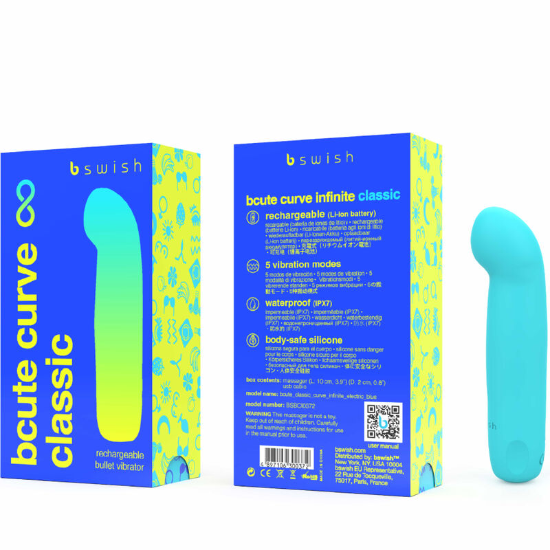 Bcute Curve Infinity Classic vibrator i blå silikon