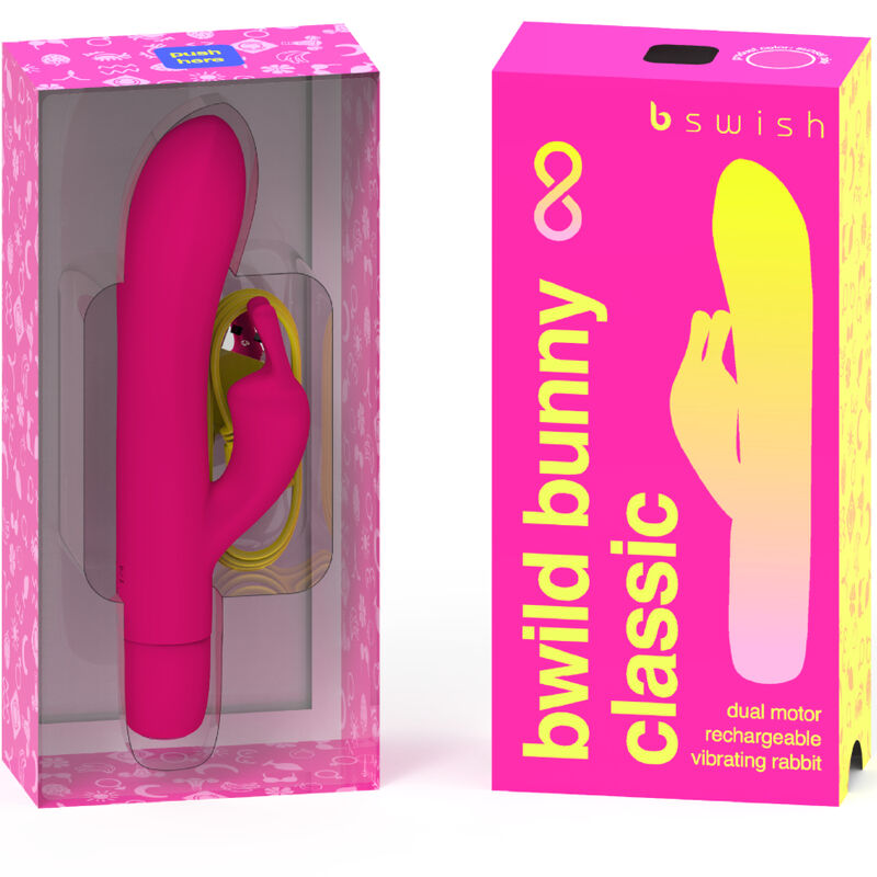 Bwild Bunny Infinite Classic vibrator i rosa silikon