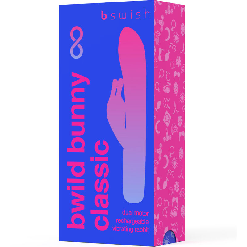 Bwild Bunny Infinite Classic vibrator i blå silikon