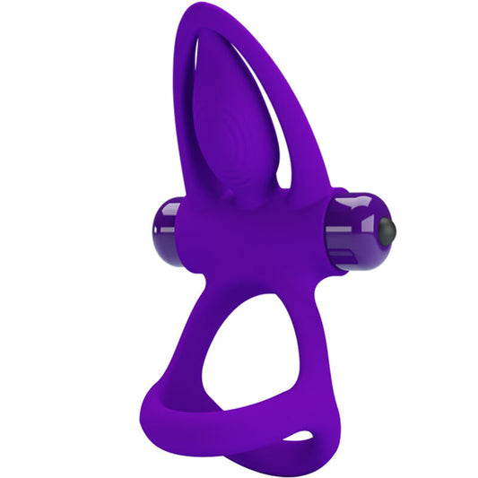 Vibratorring med 10 vibrationer i lila silikon