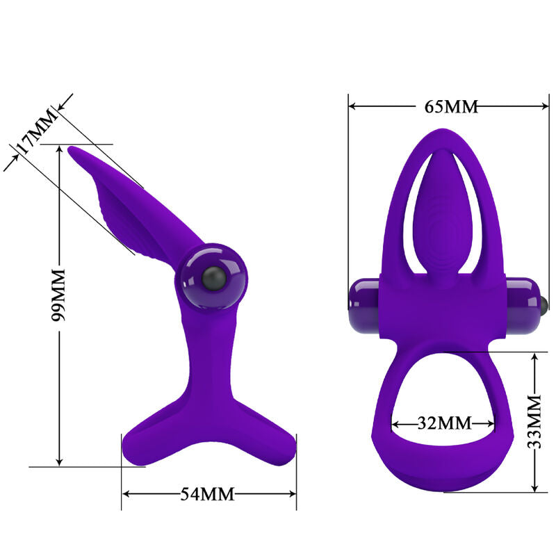 PRETTY LOVE - Vibratorring 10 vibrationer lila silikon