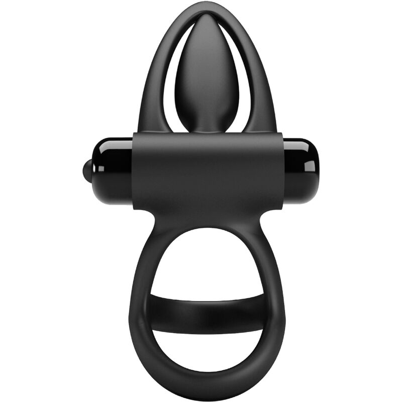 PRETTY LOVE - Vibrerande ring 10 vibrationer svart silikon