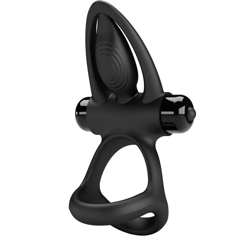 PRETTY LOVE - Vibrerande ring 10 vibrationer svart silikon