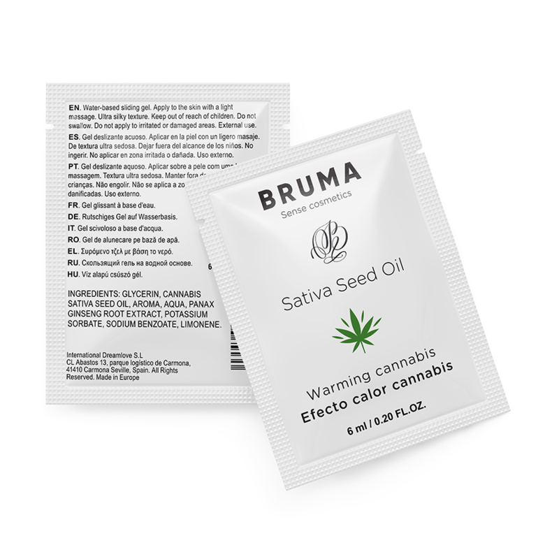BRUMA Sativa Seed Oil Glidgel med cannabis smak 6 ml
