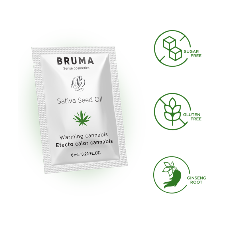 BRUMA Sativa Seed Oil Glidgel med cannabis smak 6 ml