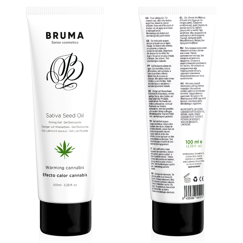 BRUMA - Sativa Seed Oil Glidgel Värmande Cannabis Smak 100 ml