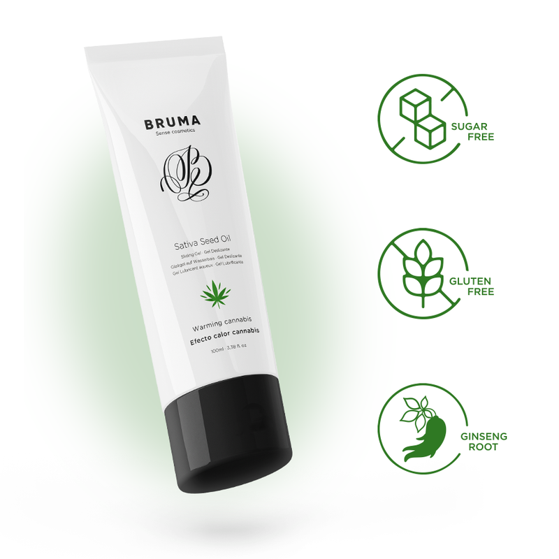 BRUMA - Sativa Seed Oil Glidgel Värmande Cannabis Smak 100 ml
