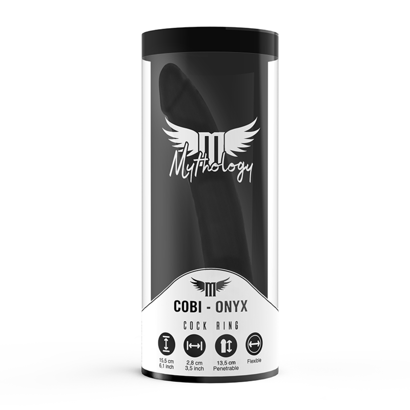 MYTHOLOGY COBI ONYX anal dildo med penis- och testikelring
