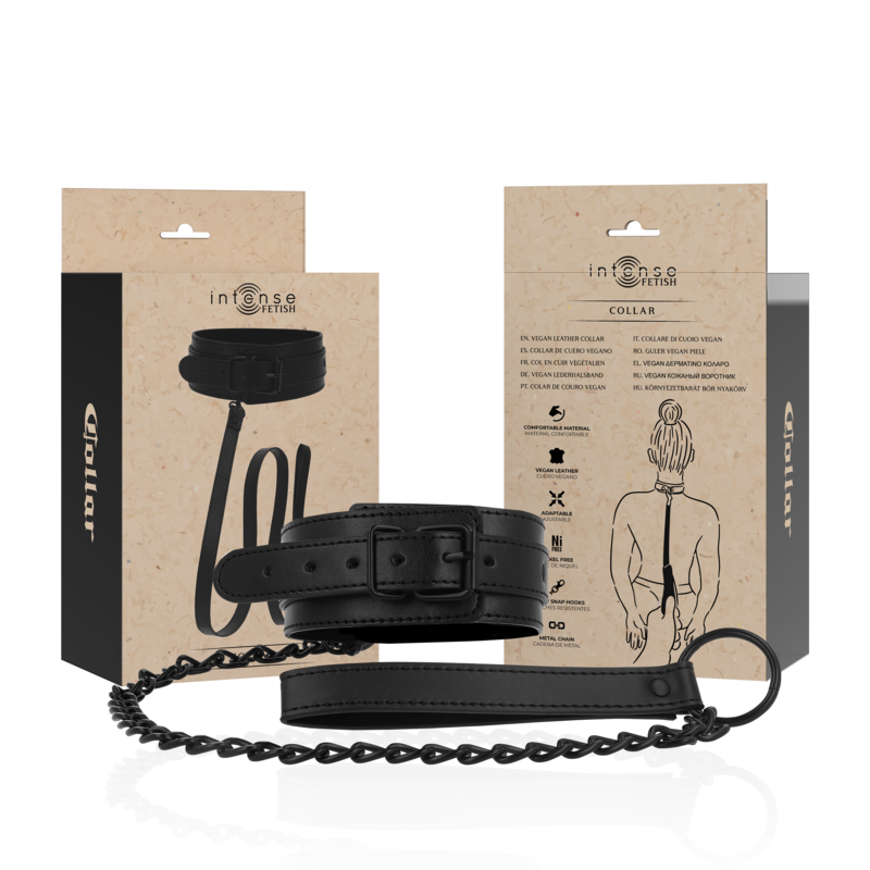 INTENSE - FETISH VEGAN LÄDERHALSBAND