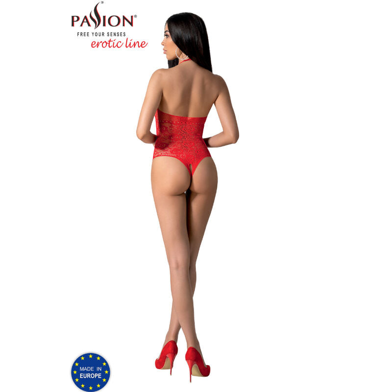 PASSION - BS094 RÖD BODYSTOCKING EN STORLEK