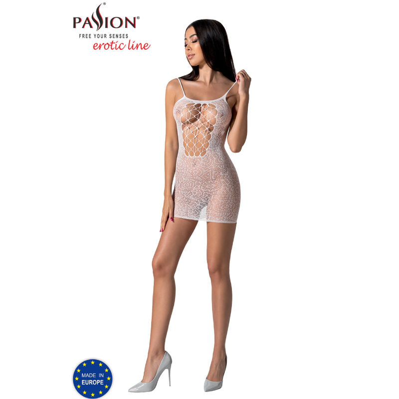 PASSION - BS096 Vit Bodystocking One Size