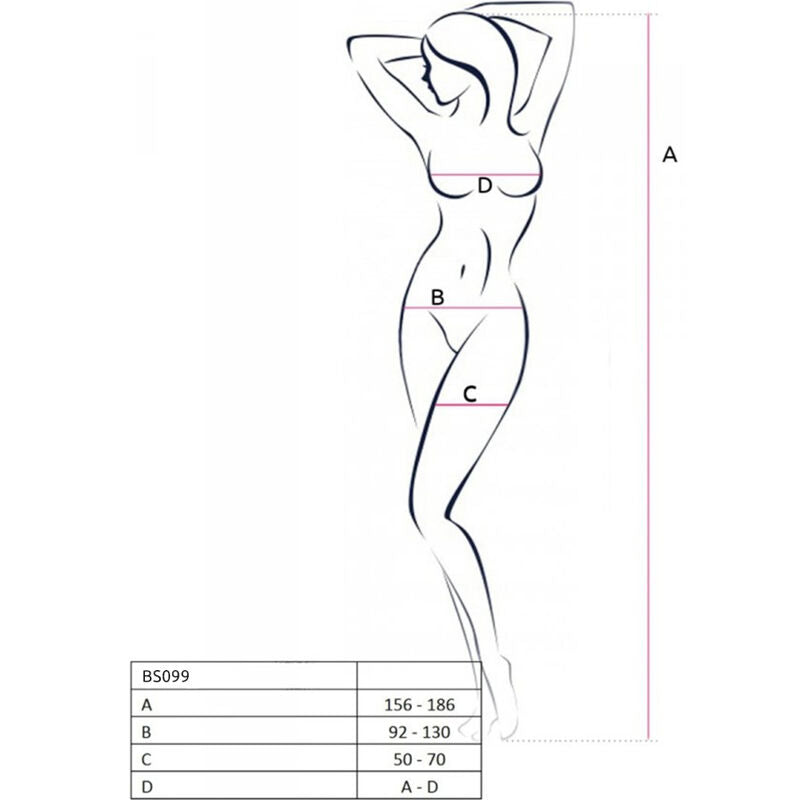 PASSION - BS099 Svart Bodystocking One Size