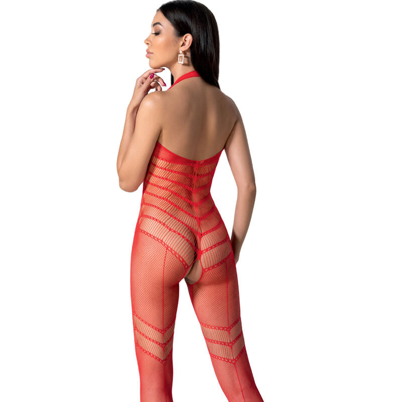 PASSION BS100 bodystocking i röd färg, one size
