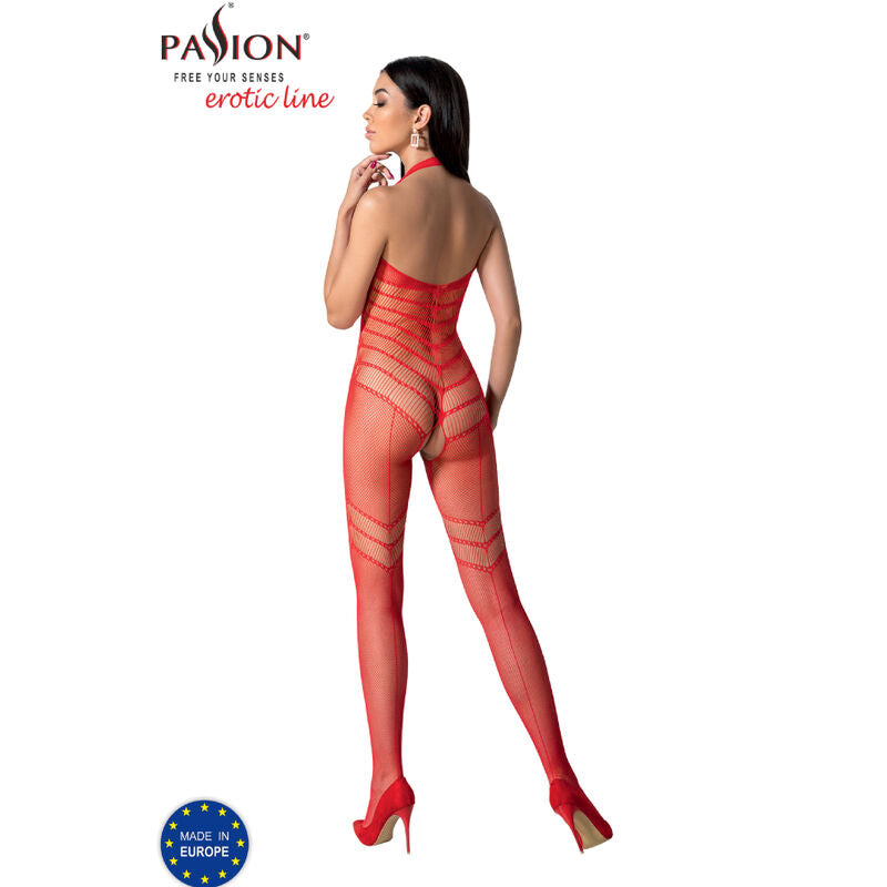 PASSION BS100 bodystocking i röd färg, one size