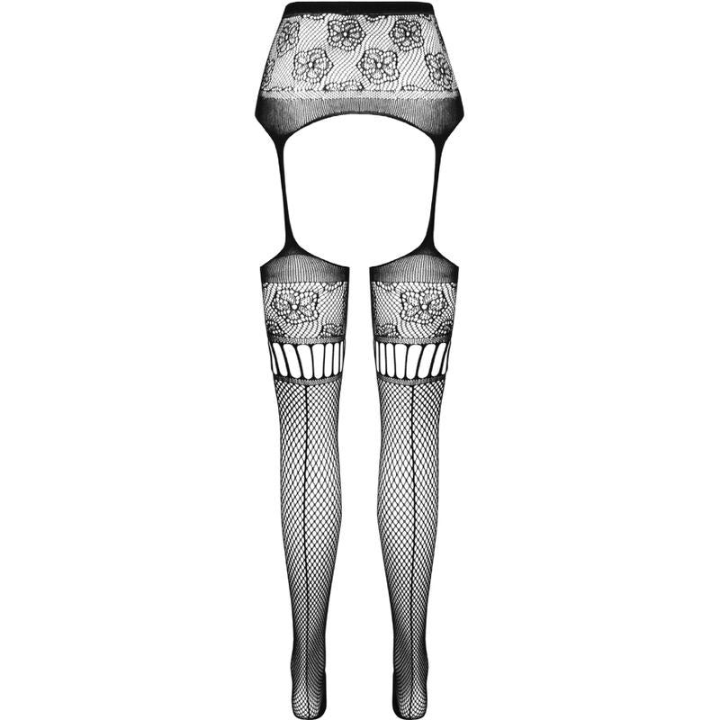 PASSION - S030 Strumpbyxor med svart strumpeband, one size