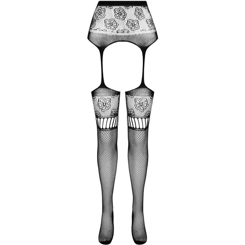 PASSION - S030 Strumpbyxor med svart strumpeband, one size