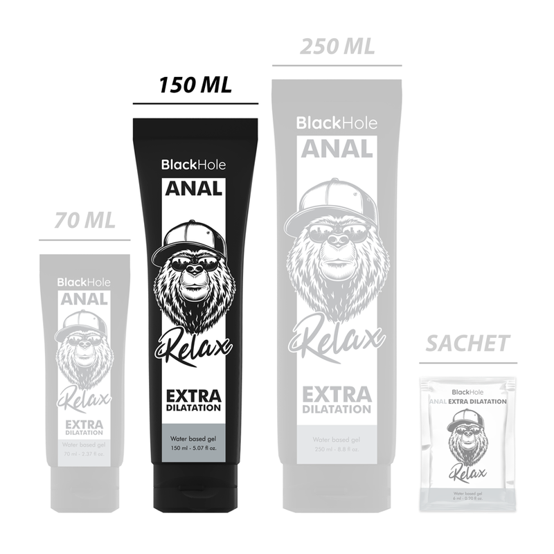 Black Hole vattenbaserad gel för anal dilatation 150 ml
