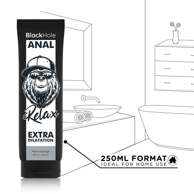 Black Hole vattenbaserad gel för anal dilatation 250 ml