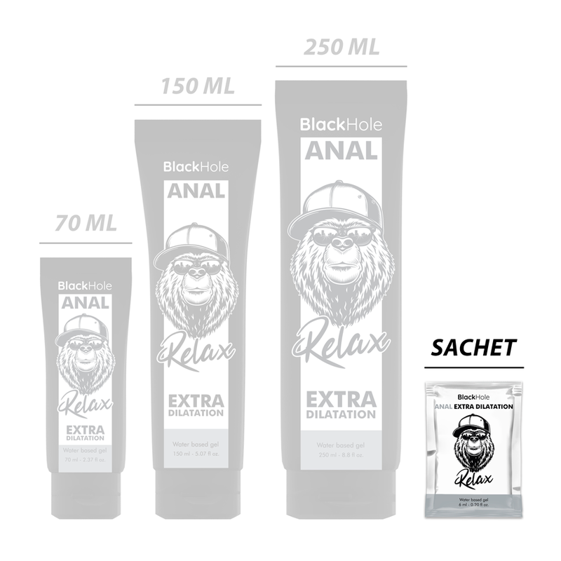 BLACK HOLE - VATTENBASERAD GEL EXTRA DILATATION 6 ML ENKELDOS