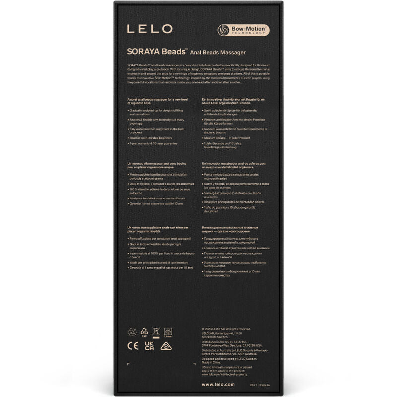LELO SORAYA Beads violett analmassager med pärlor