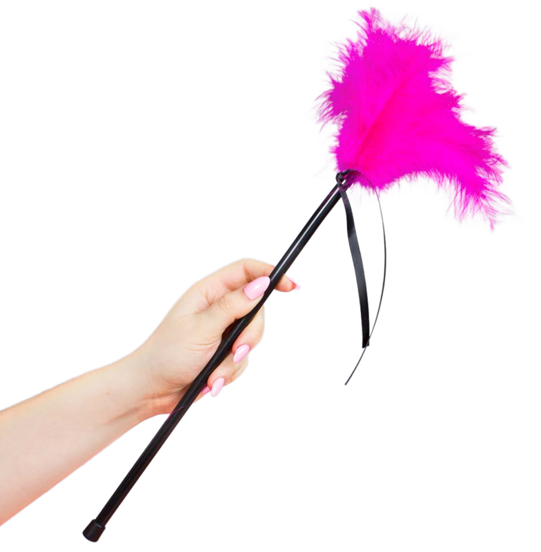 SECRETPLAY Pink Feathers 40 cm - erotisk fjäder för smekningar