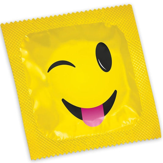 Pasante Smiley kondomer i påse med 144 enheter