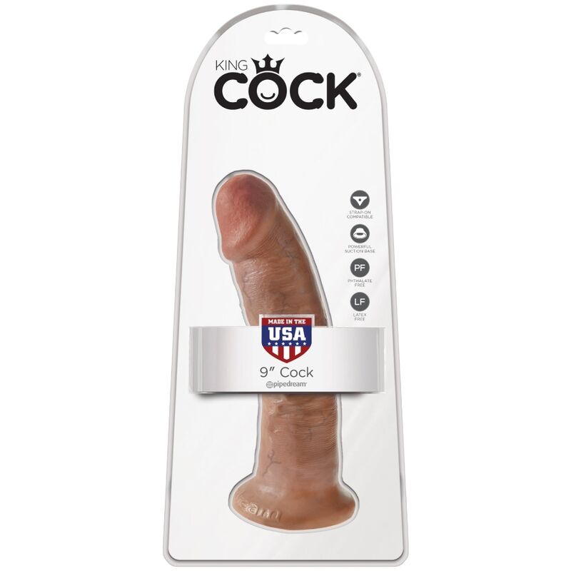 KING COCK - REALISTISK PENIS 21,7 CM KARAMELL