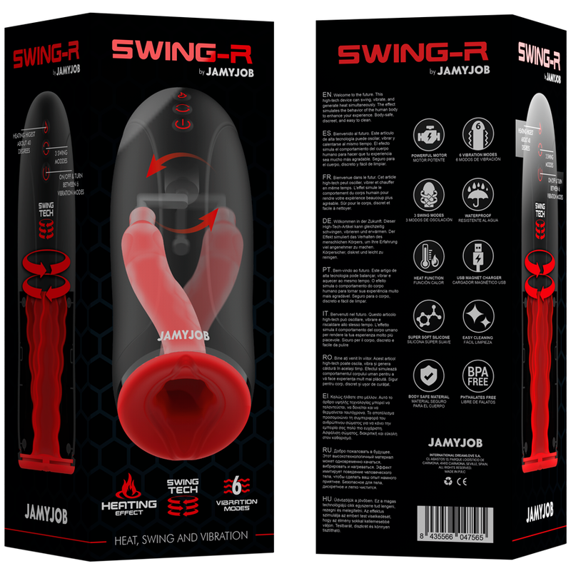 JAMYJOB SWING-R masturbator med värme och vibration