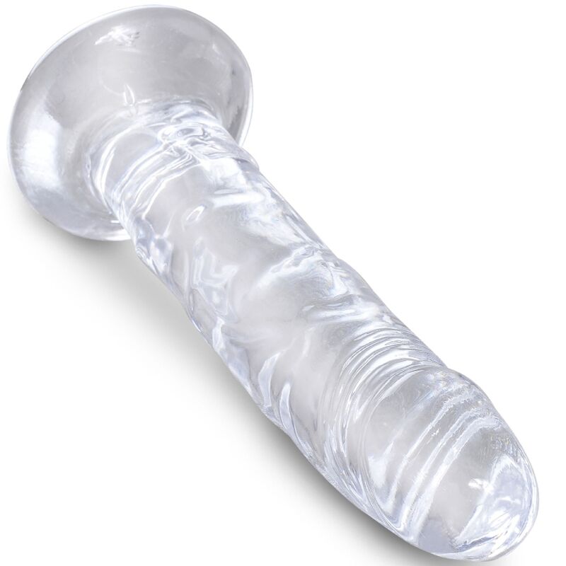 KING COCK - KLAR REALISTISK PENIS 15,5 CM TRANSPARENT