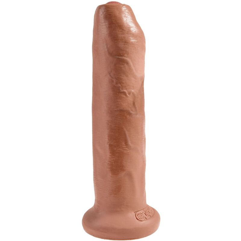 KING COCK - UNCUT REALISTISK PENIS 17.8 CM KARAMELL