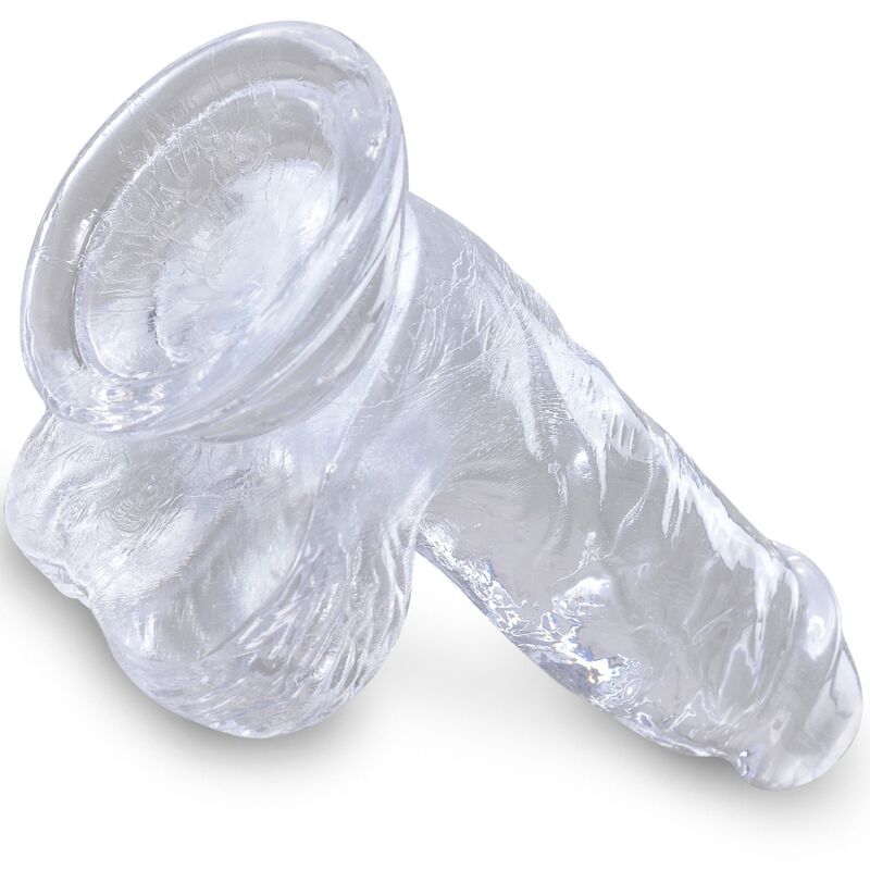 Klar realistisk penis med bollar 10.1 cm