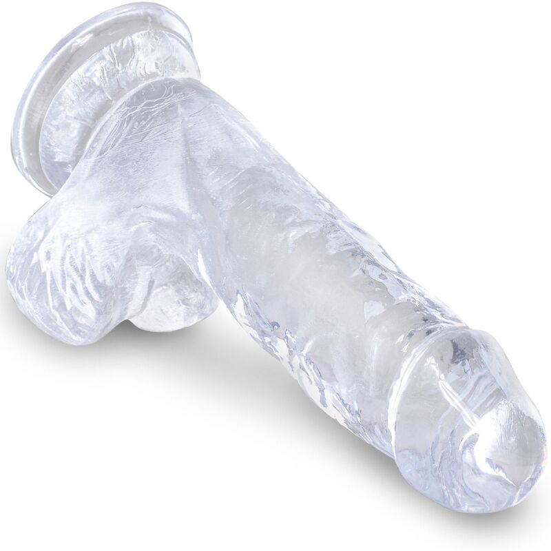 Klar realistisk penis med bollar 10.1 cm