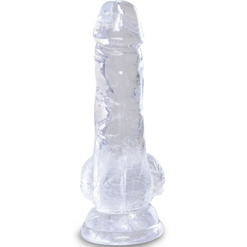 Klar realistisk penis med bollar 10.1 cm