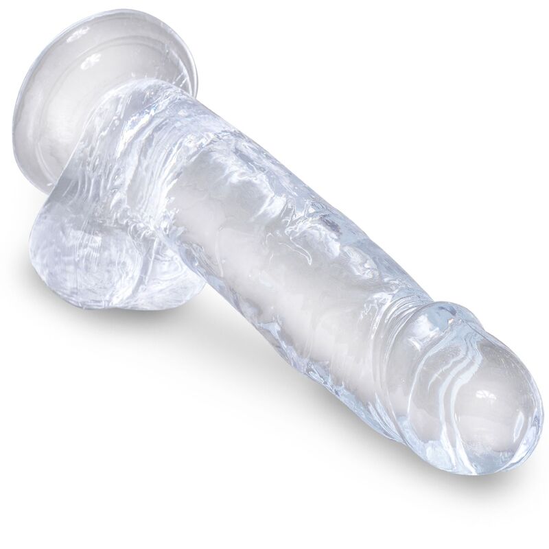 KING COCK Clear realistisk penis med bollar 15,2 cm