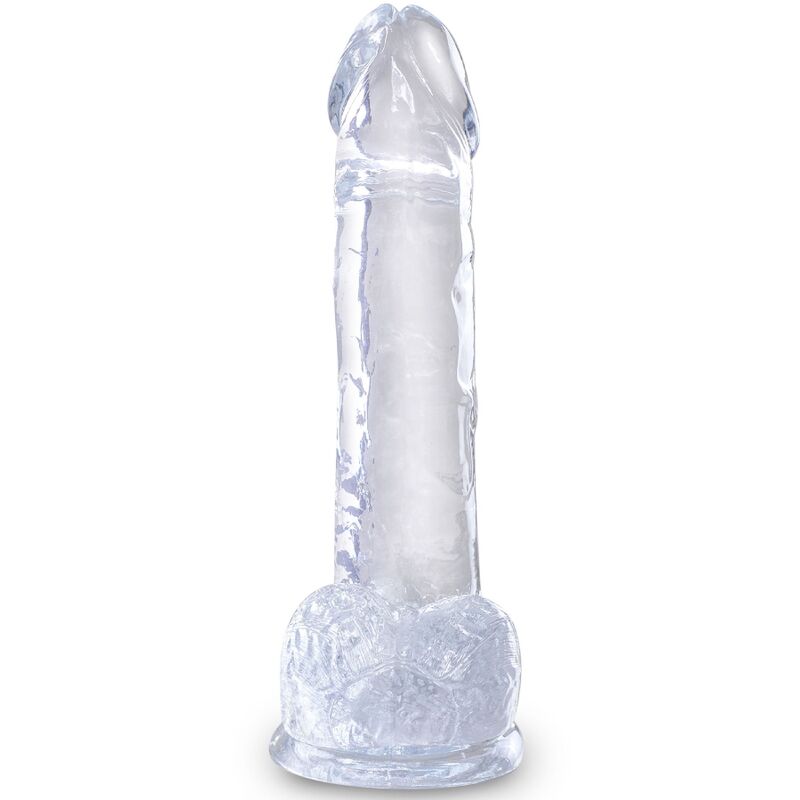 KING COCK Clear realistisk penis med bollar 15,2 cm