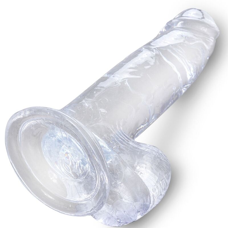 KING COCK Clear realistisk penis med bollar 15,2 cm