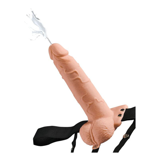 FETISH FANTASY SERIES - Justerbart sele med realistisk penis och sprutfunktion 19 cm