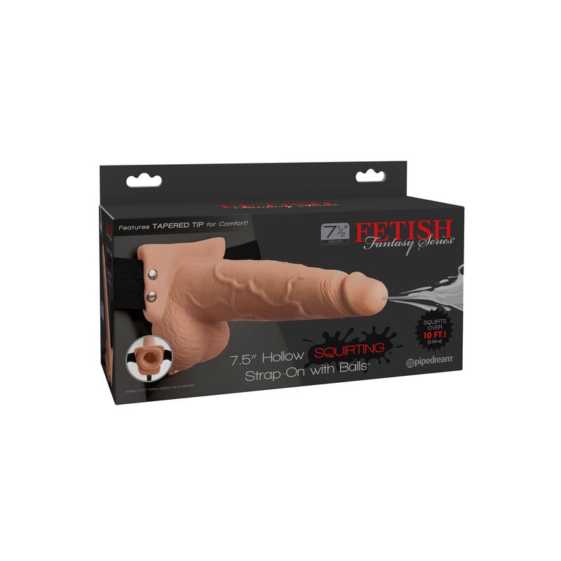 Fetish Fantasy Series justerbart sele med realistisk sprutande penis 19 cm